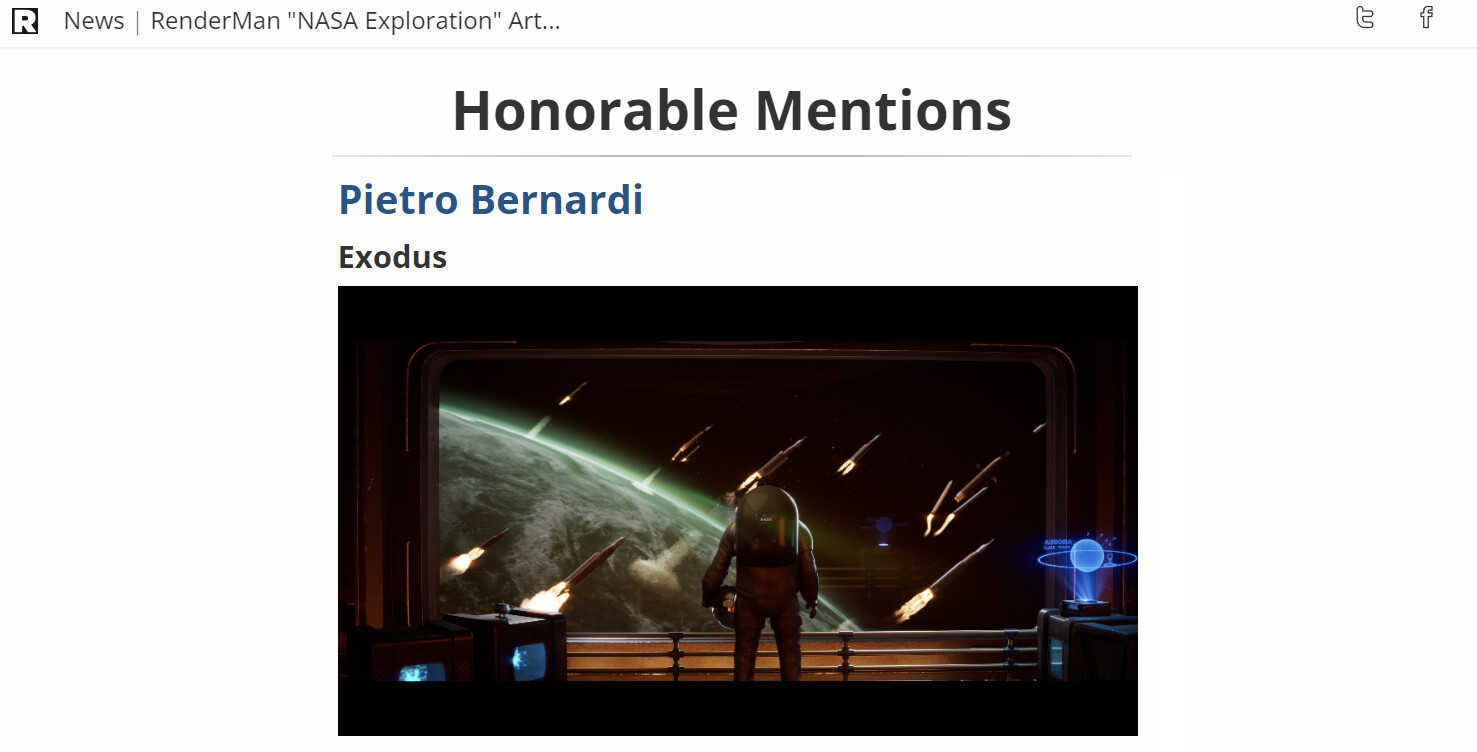 Pixar's Honorable Mention Nomination