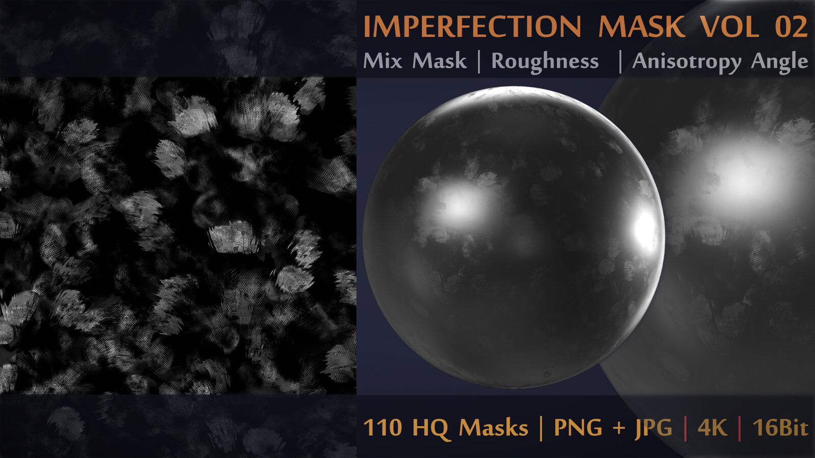 Imperfection - Grunge Masks | Vol 02 | Seamless | PNG + JPG | 4k