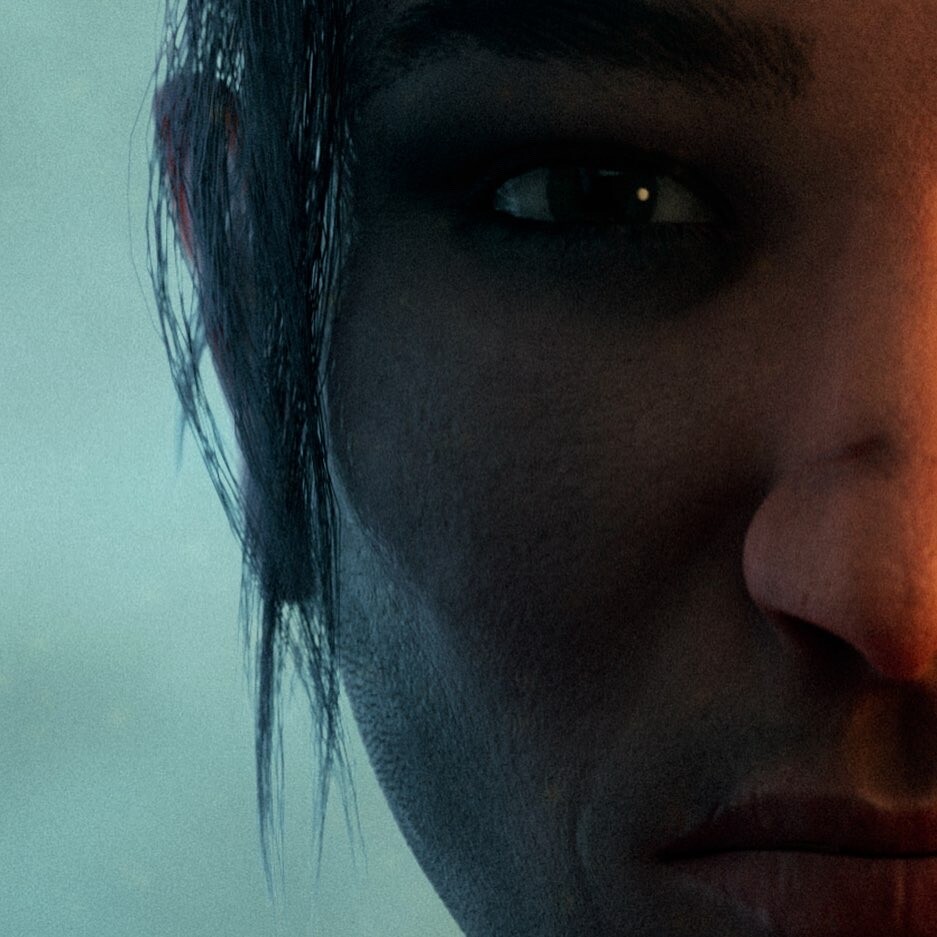 Close up of details of the face Maya, Redshift