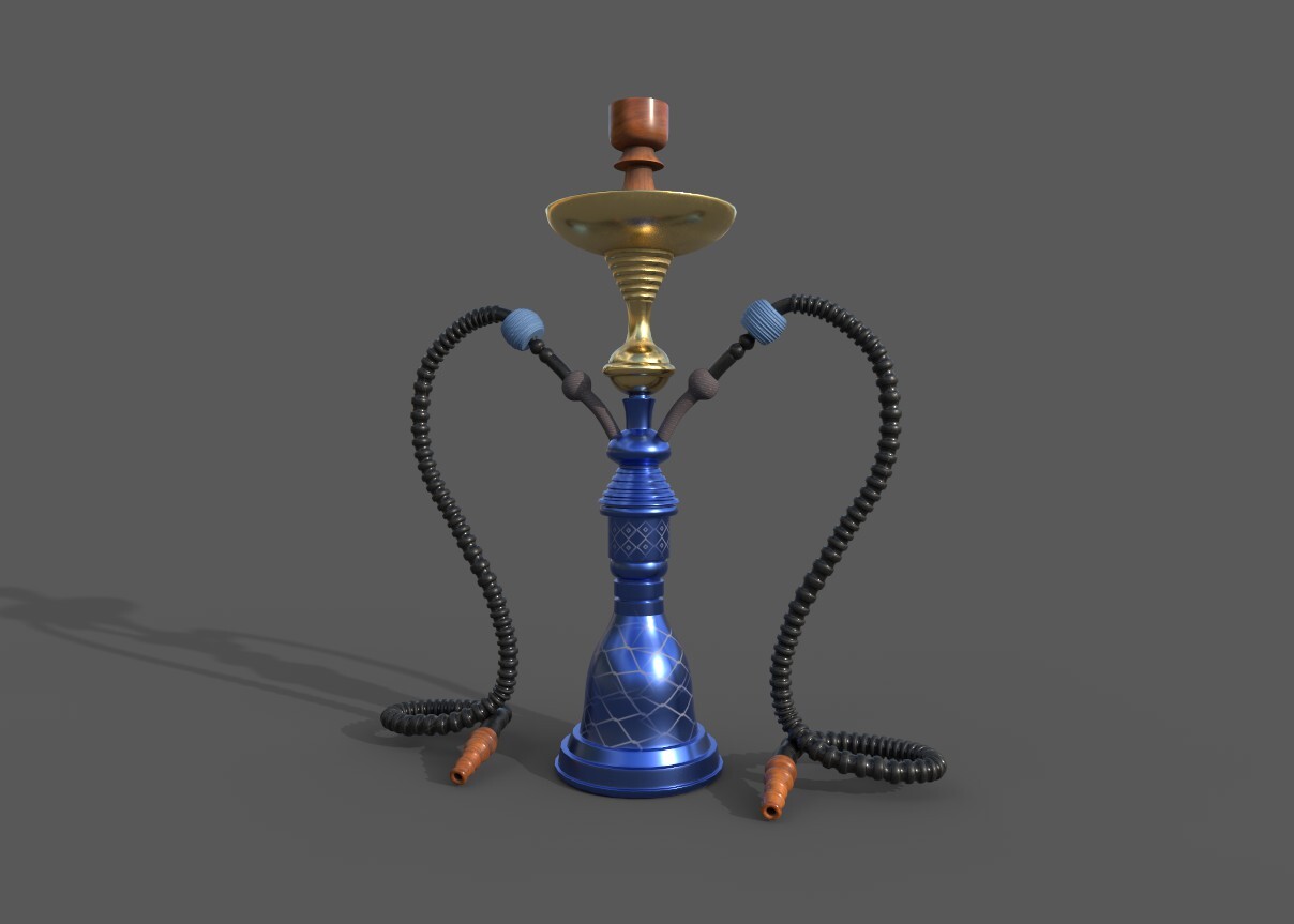 ArtStation Hookah Pot Modeling & Texturing