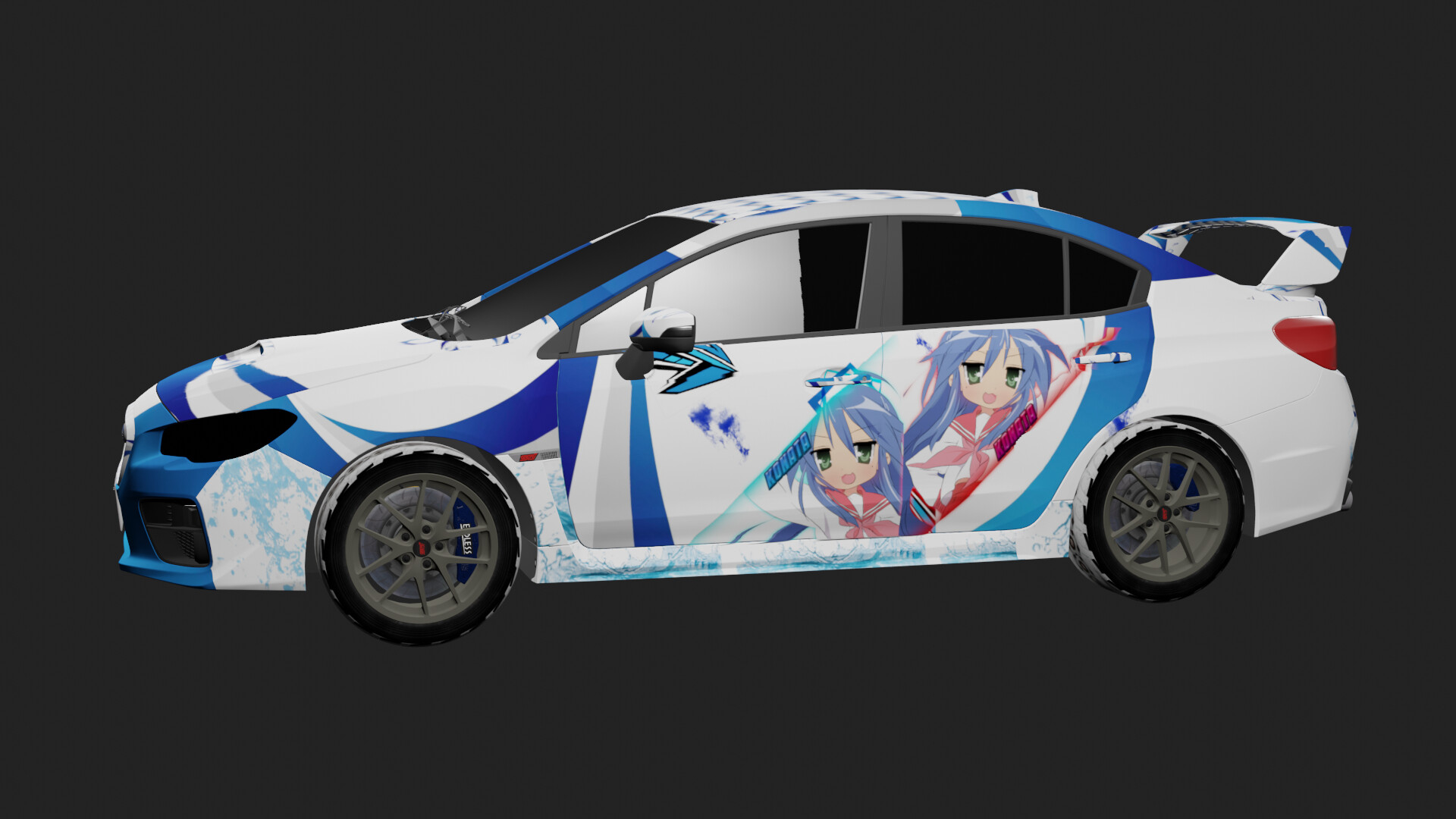 ArtStation - I make this 3D Car With Itasha Anime Texture for my Client 😊  Software: Blender 
