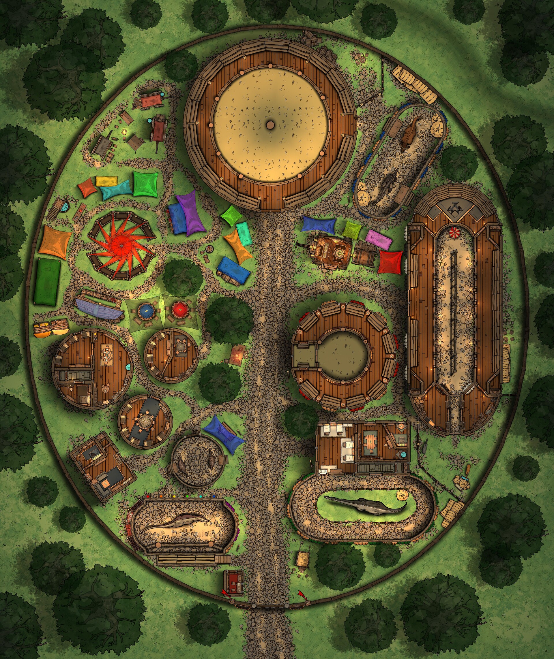ArtStation Battlemap City Fairgrounds Exhibits 84 X 100 artstation-battlemap-city-fairgrounds-exhibits-84-x-100