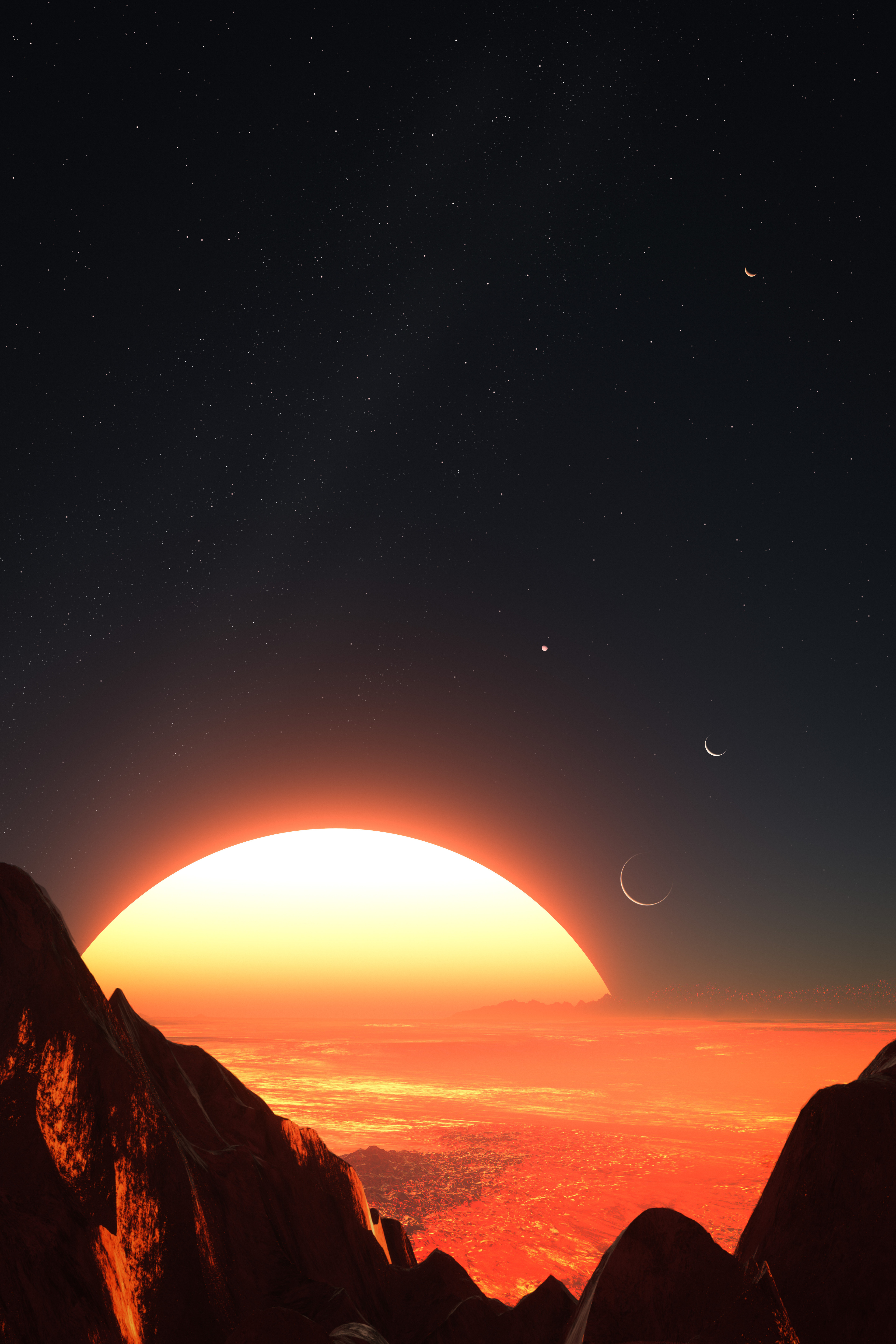 A close, hot star can liquify the inner side of a tidally locked planet. 