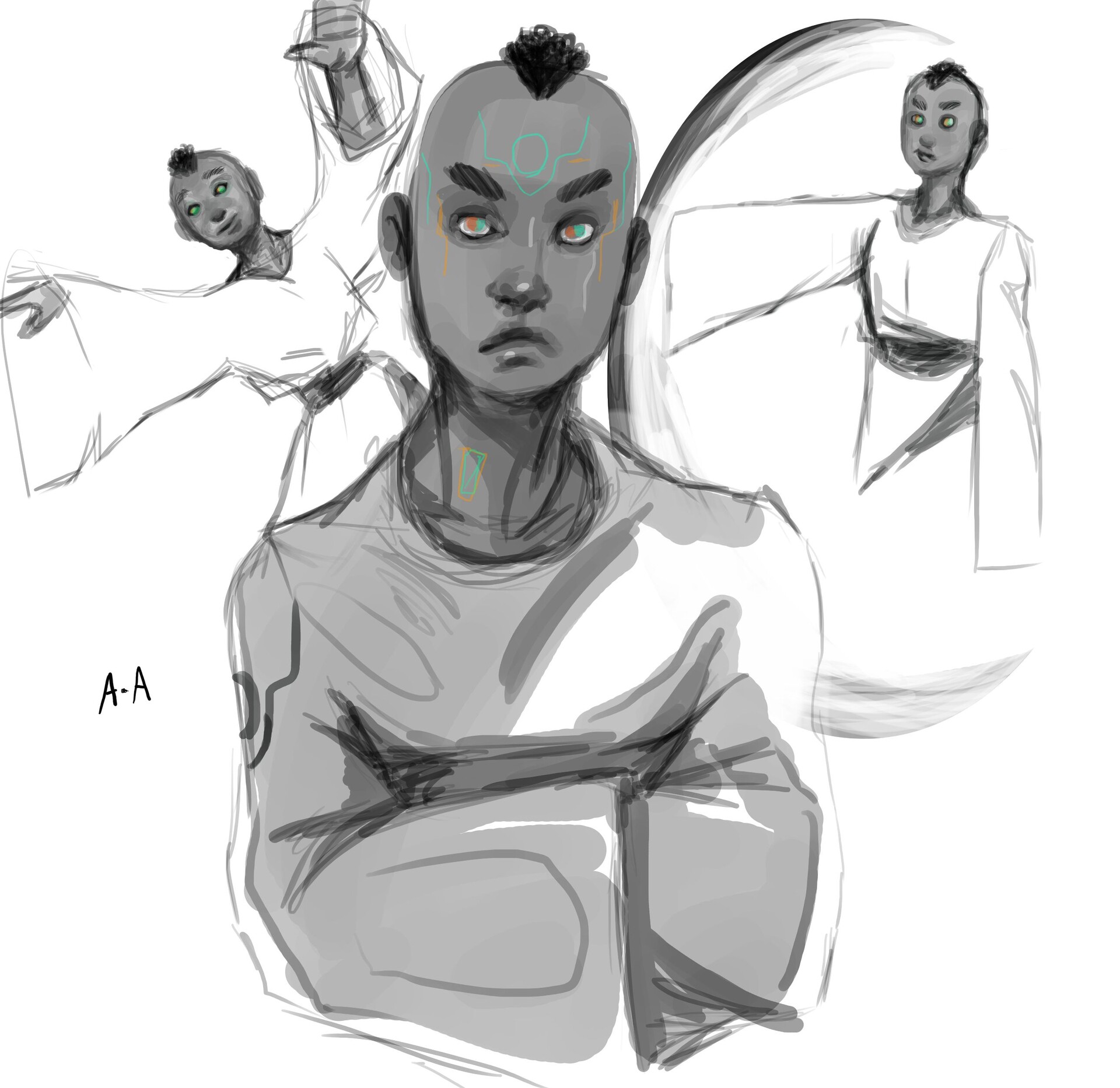 ArtStation - Afro-Asian fantasy character concept