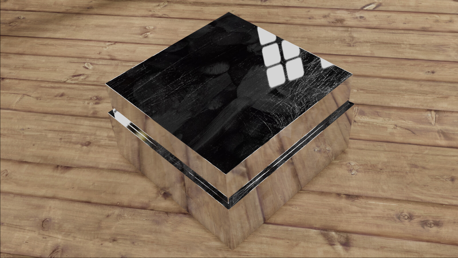 Scratched and Smudged Metal Box