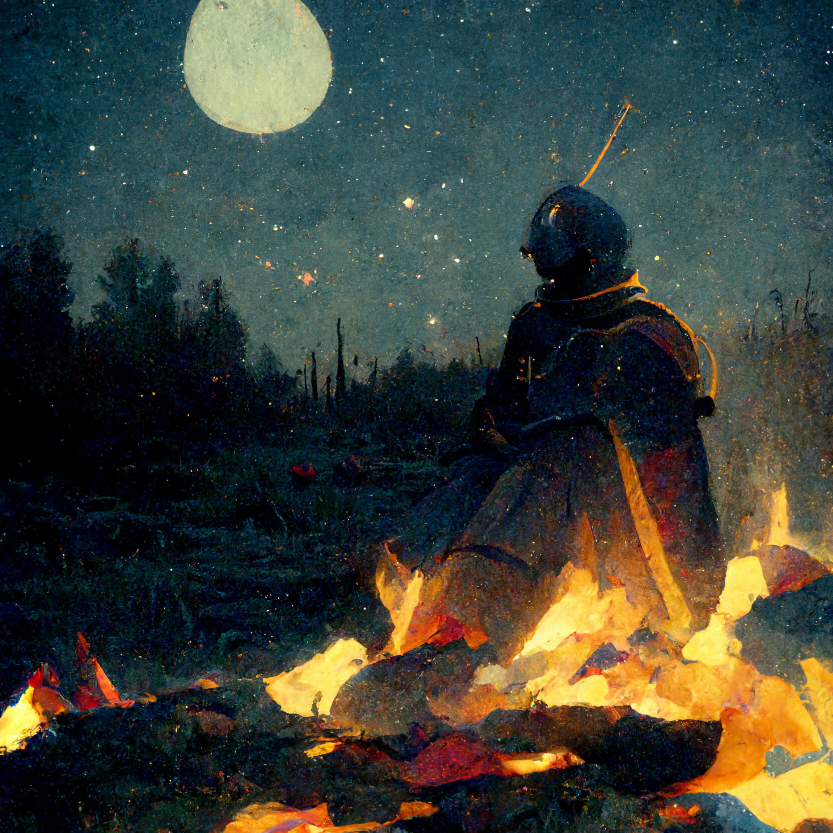ArtStation Knight resting