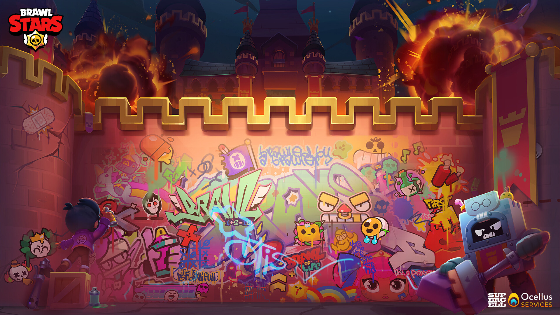 Ocellus services brawl stars world finals at disneyland irl wall art