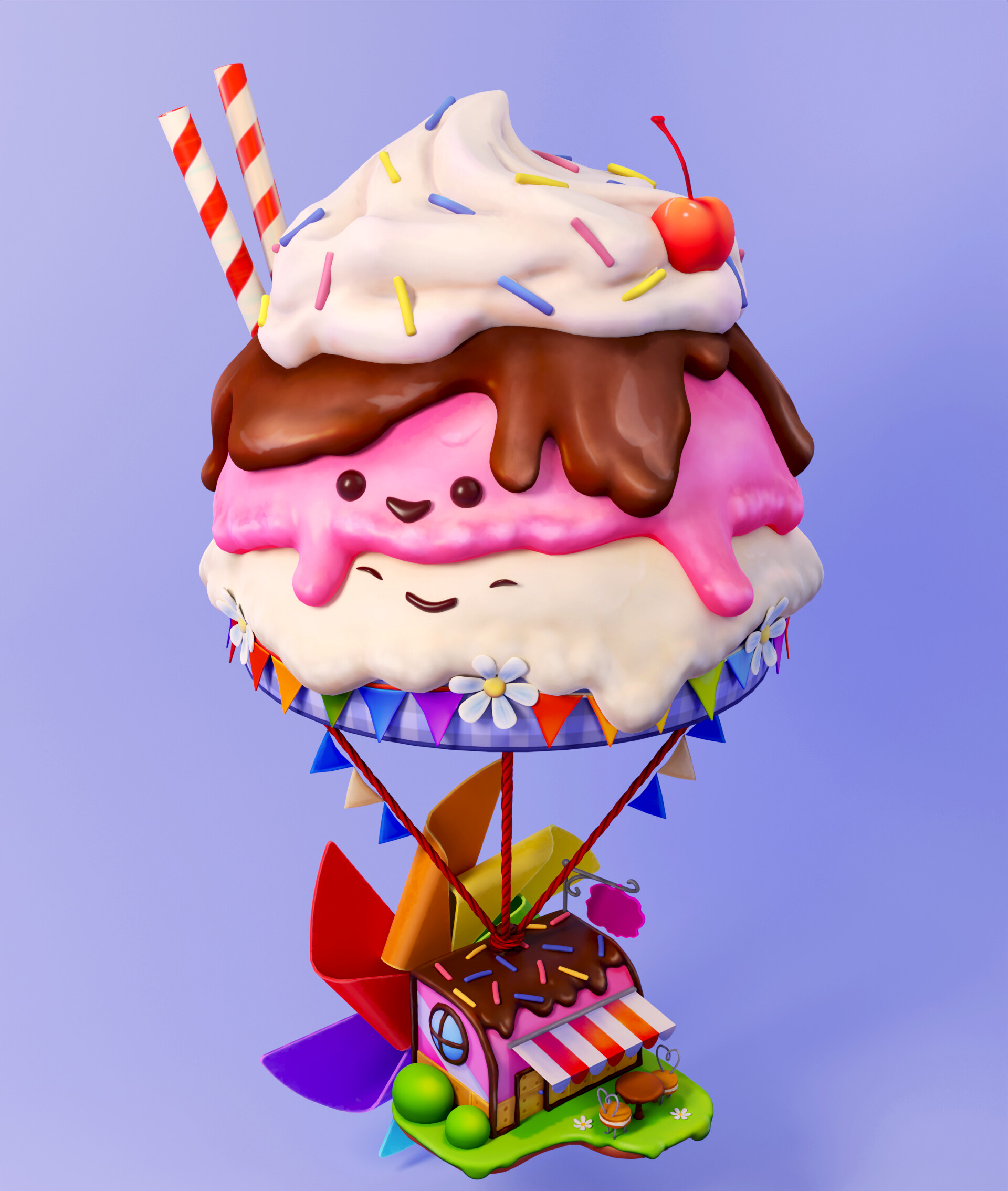 ArtStation - Tasty! Ice Cream Balloon