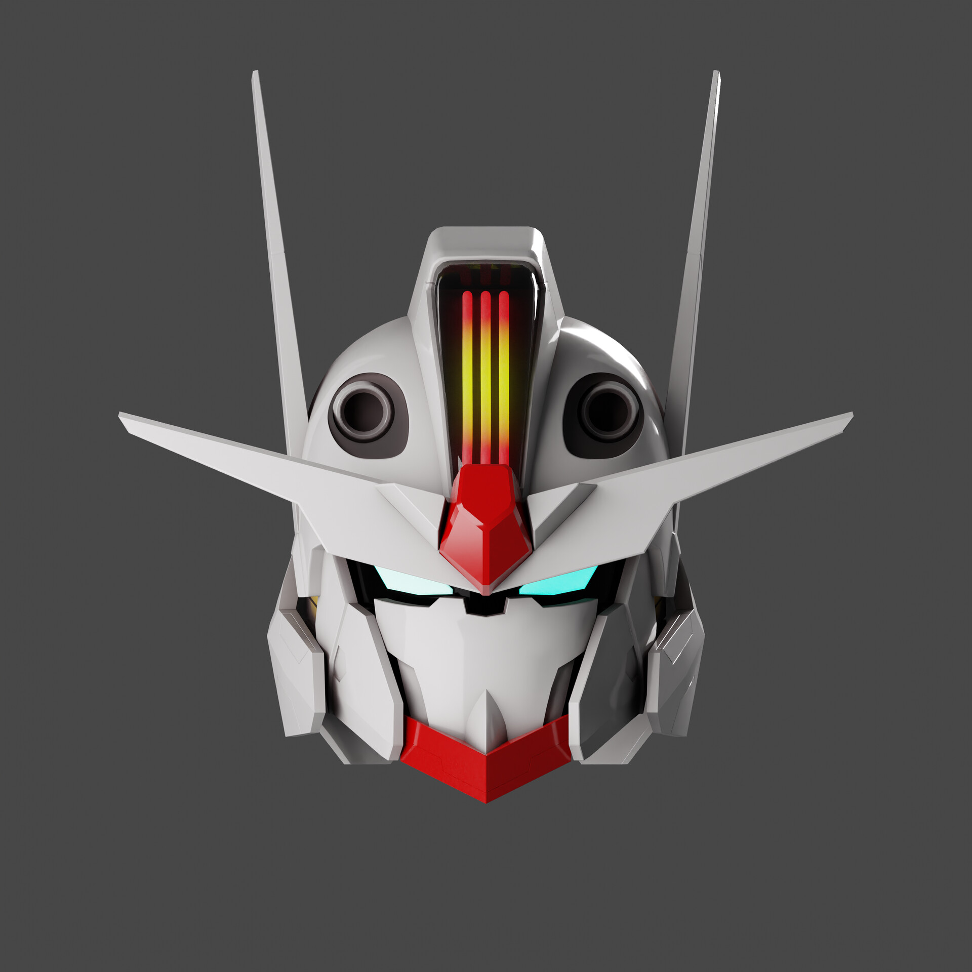 ArtStation - Gundam Aerial head - WIP, image size:1920x1920
