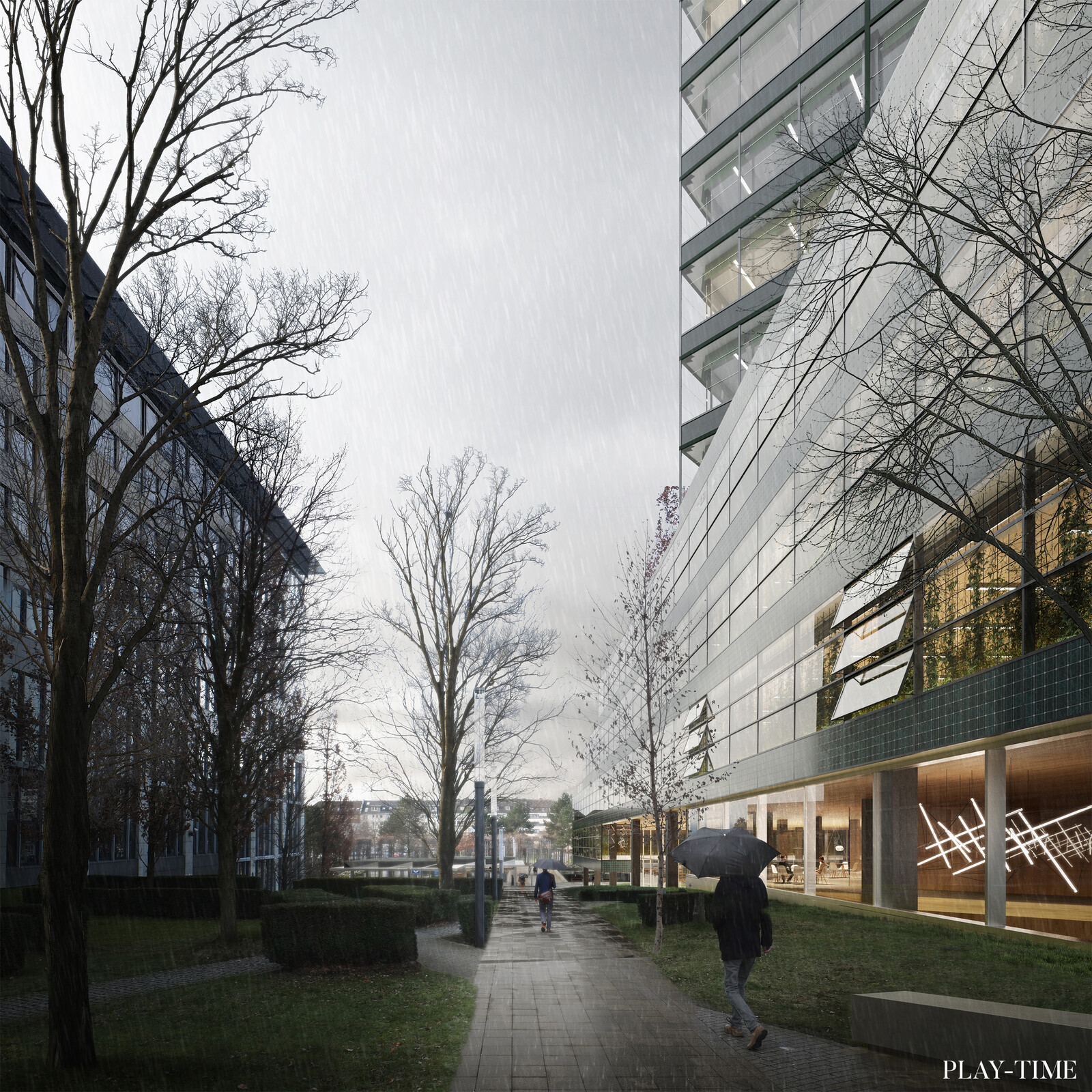 New administration building in Dusseldorf, designed by estudio Herreros. Image by PLAY-TIME Barcelona