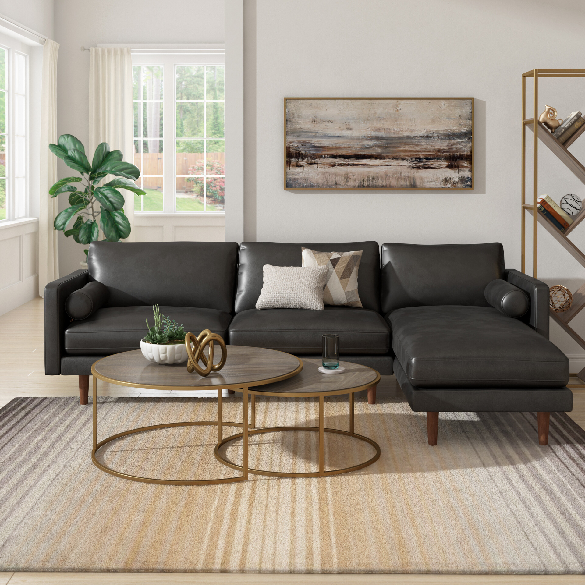 ArtStation faux leather sectionals