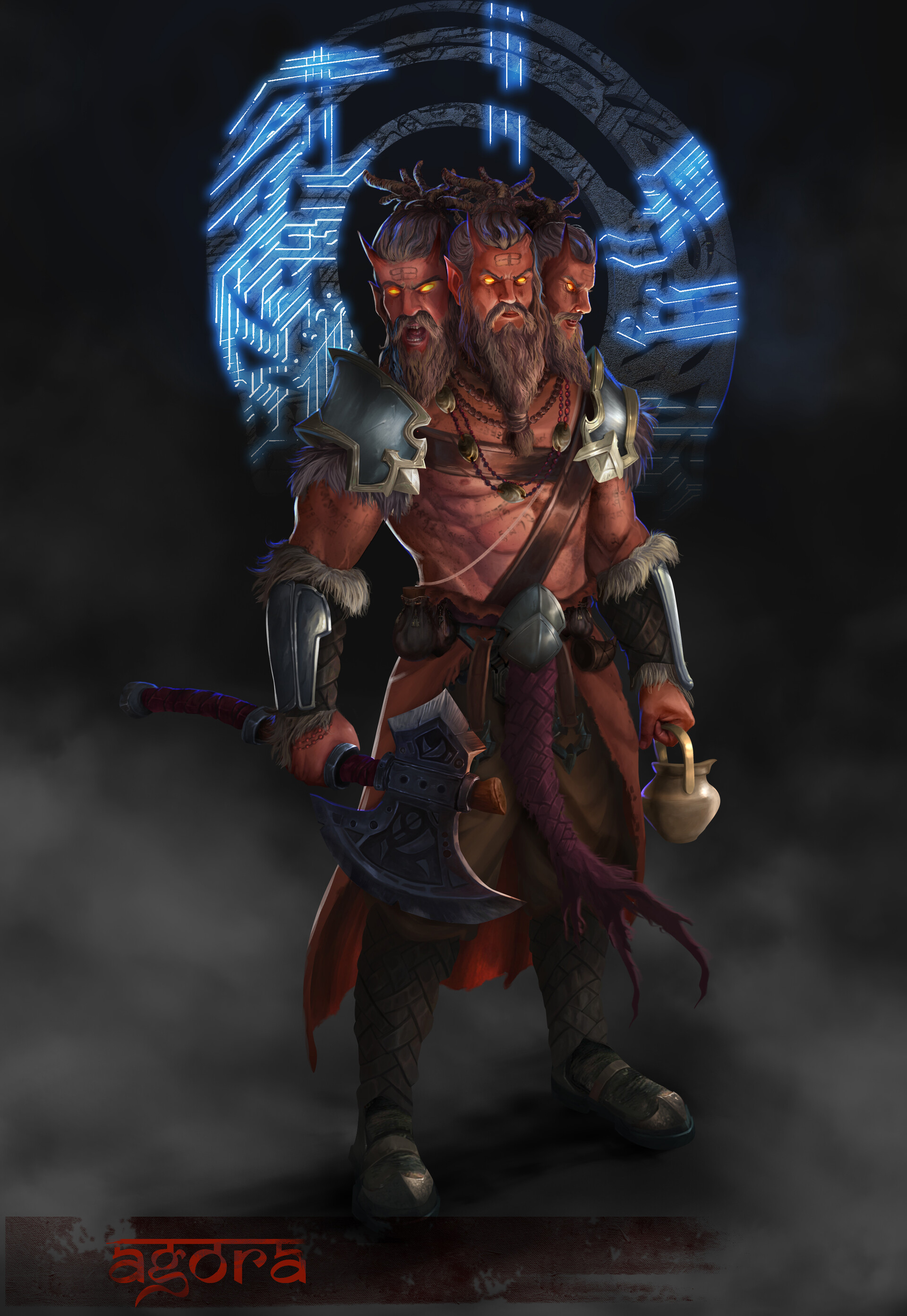 ArtStation Agora The Three Headed Demon