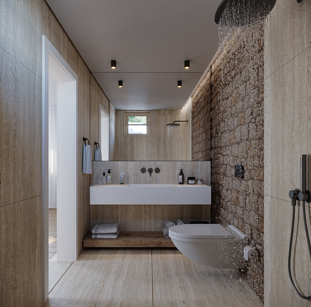 ArtStation Natural Materials Bathroom Design