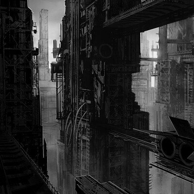 Mark melnikov urban city greyscale2