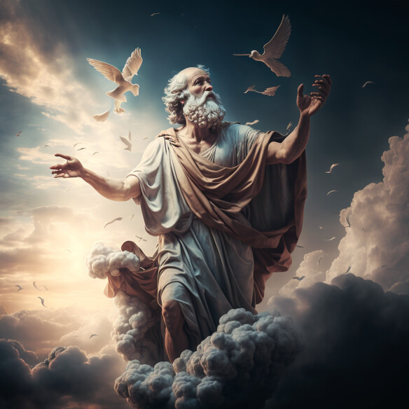 ArtStation - apotheosis_of socrates standing_on_a_cloud