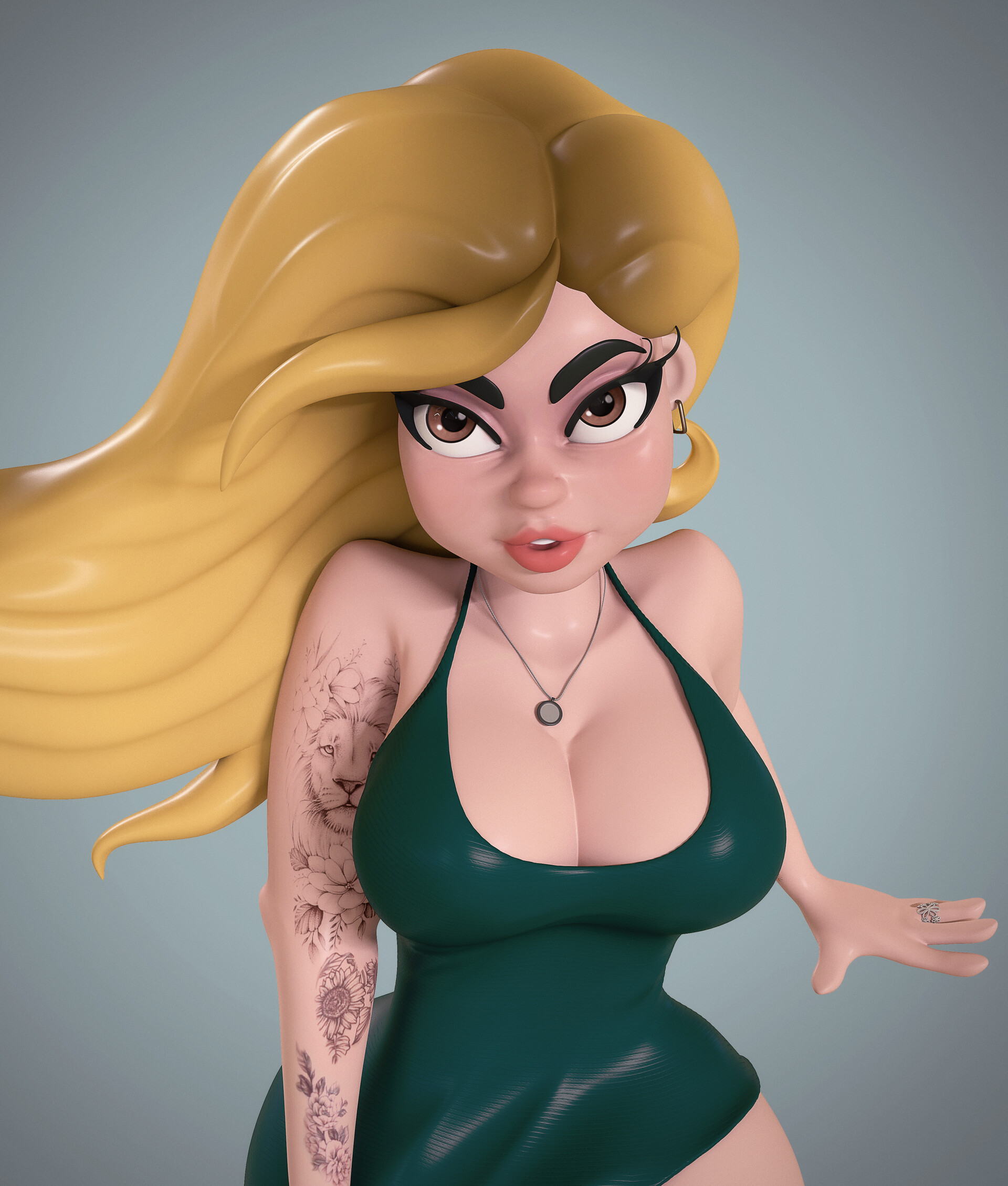 ArtStation - Blonde 3d cartoon sexi