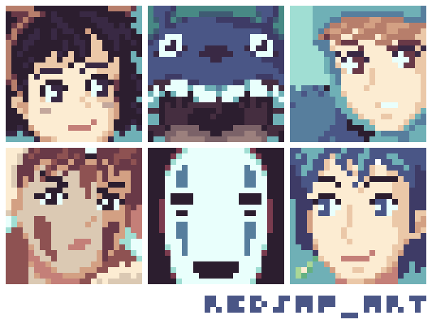 Pixel Ghibli Portraits 1