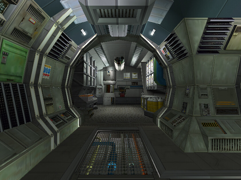 level I - hall leading into storeroom