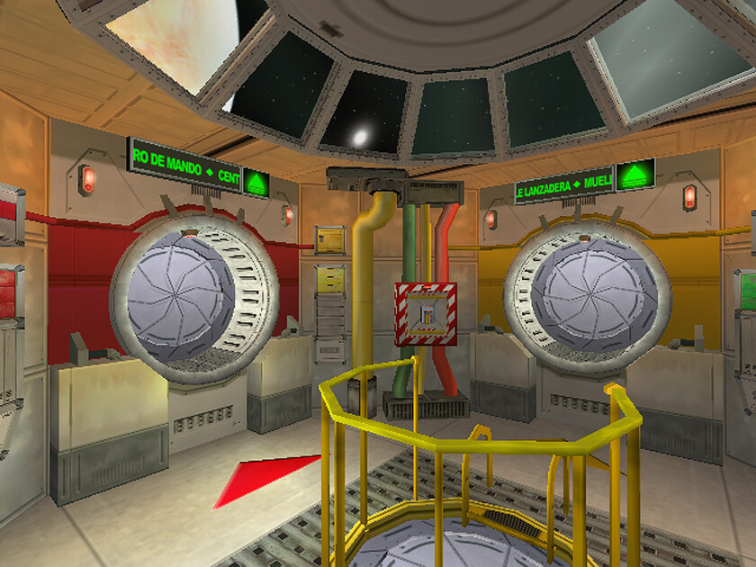 Phobos - key has been used, lights are on, now to the central hub... 
