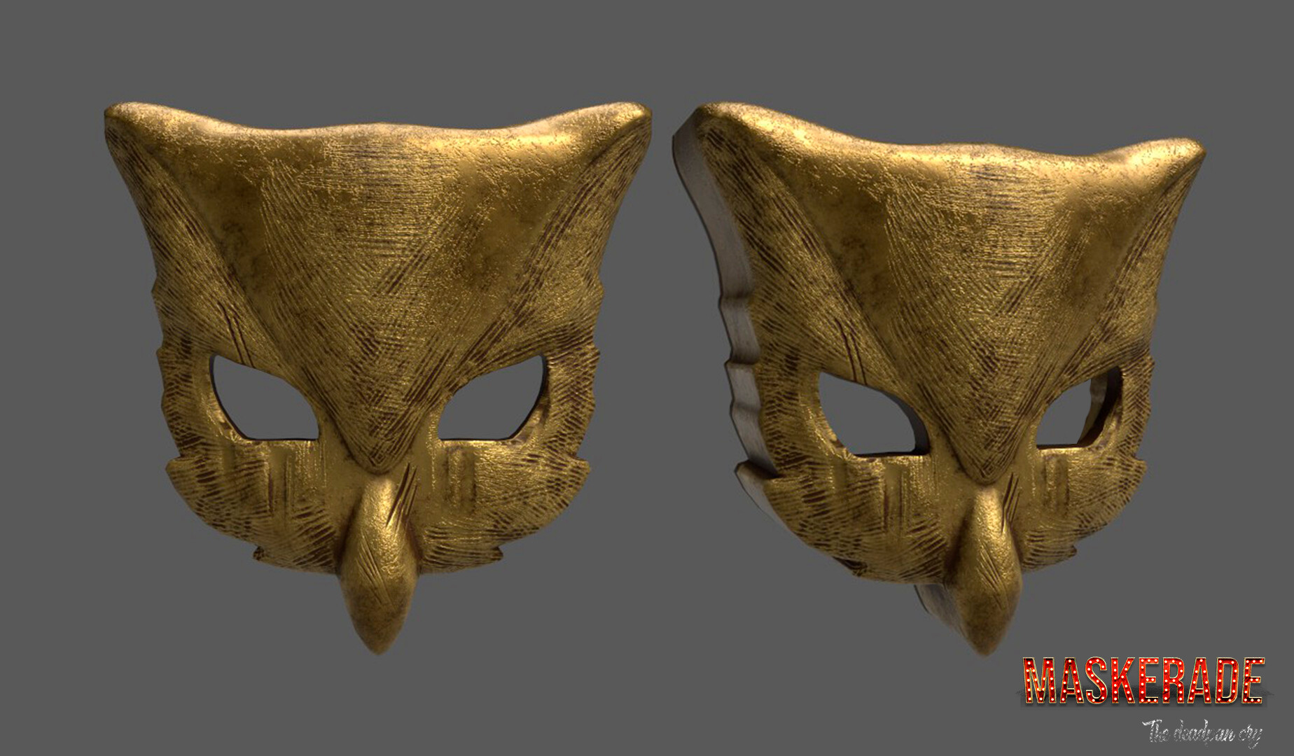 ArtStation - Gold Animal Masks of Maskerade