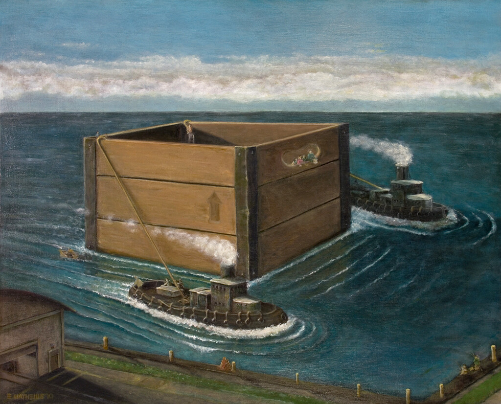 Edmund Mathews, The Docking, 30” x 24”, Oil on canvas, 2010-2011