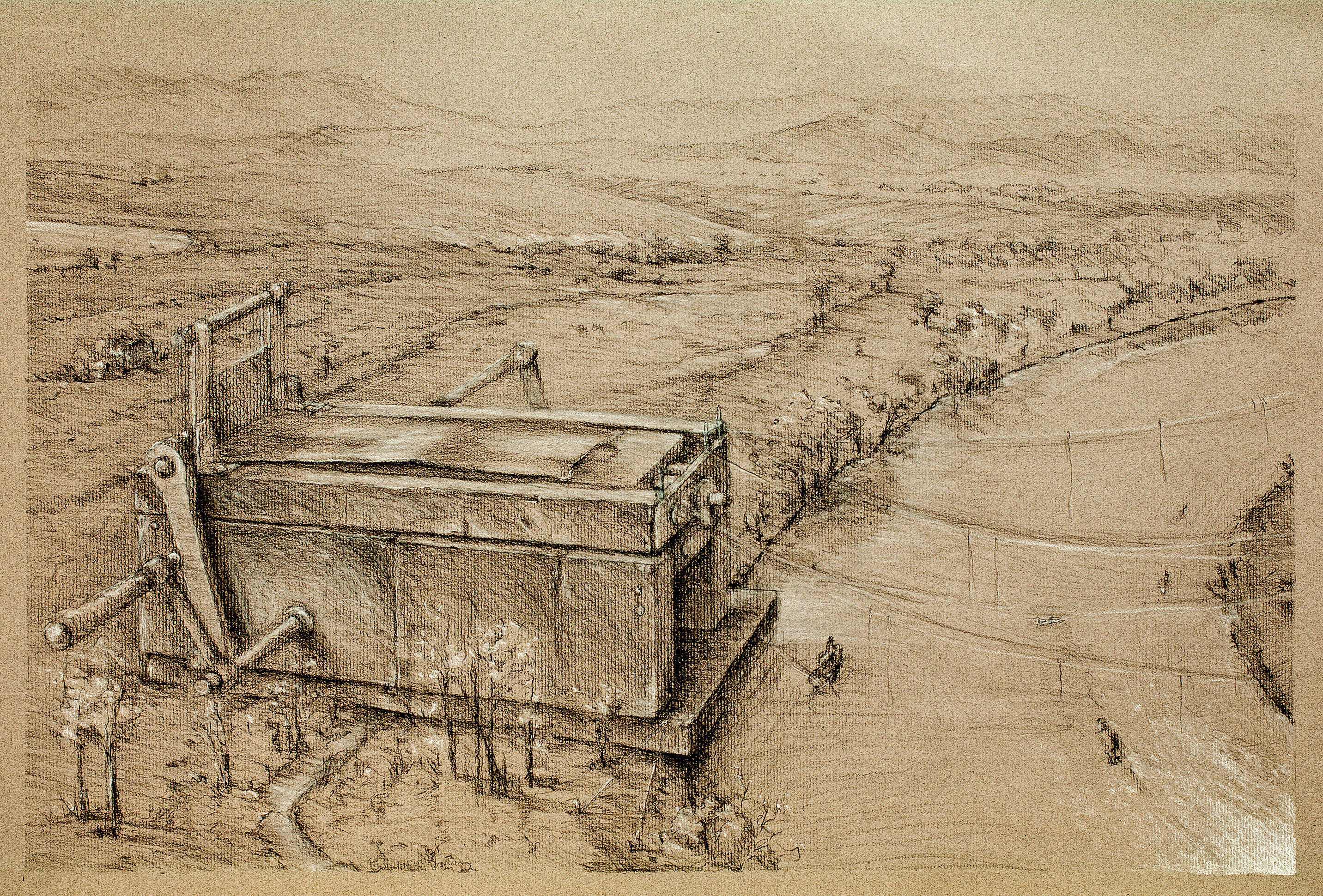Edmund Mathews, The Denial, 28” x 22”, Charcoal on paper, 2013 - SOLD