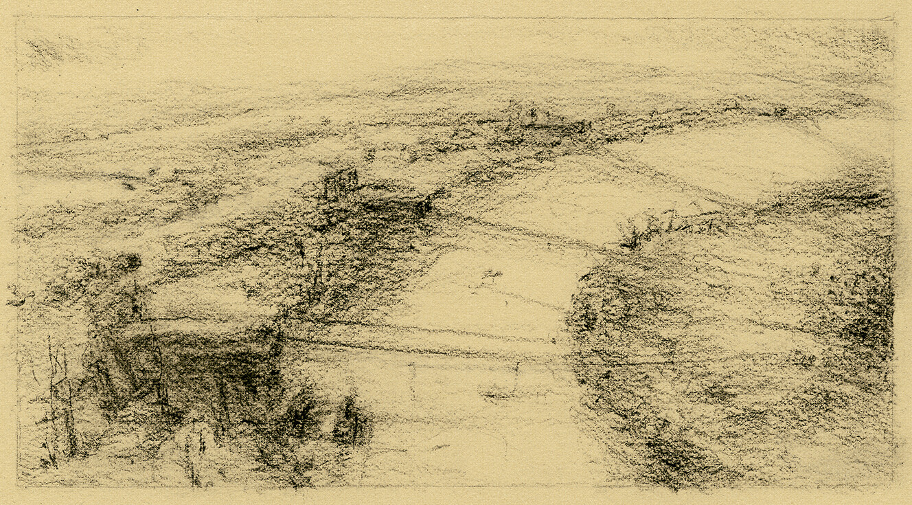 Edmund Mathews, Charcoal on paper study, 2014