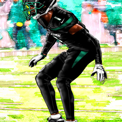 Brandon Whitehead - Justin Fields Throwback Painting