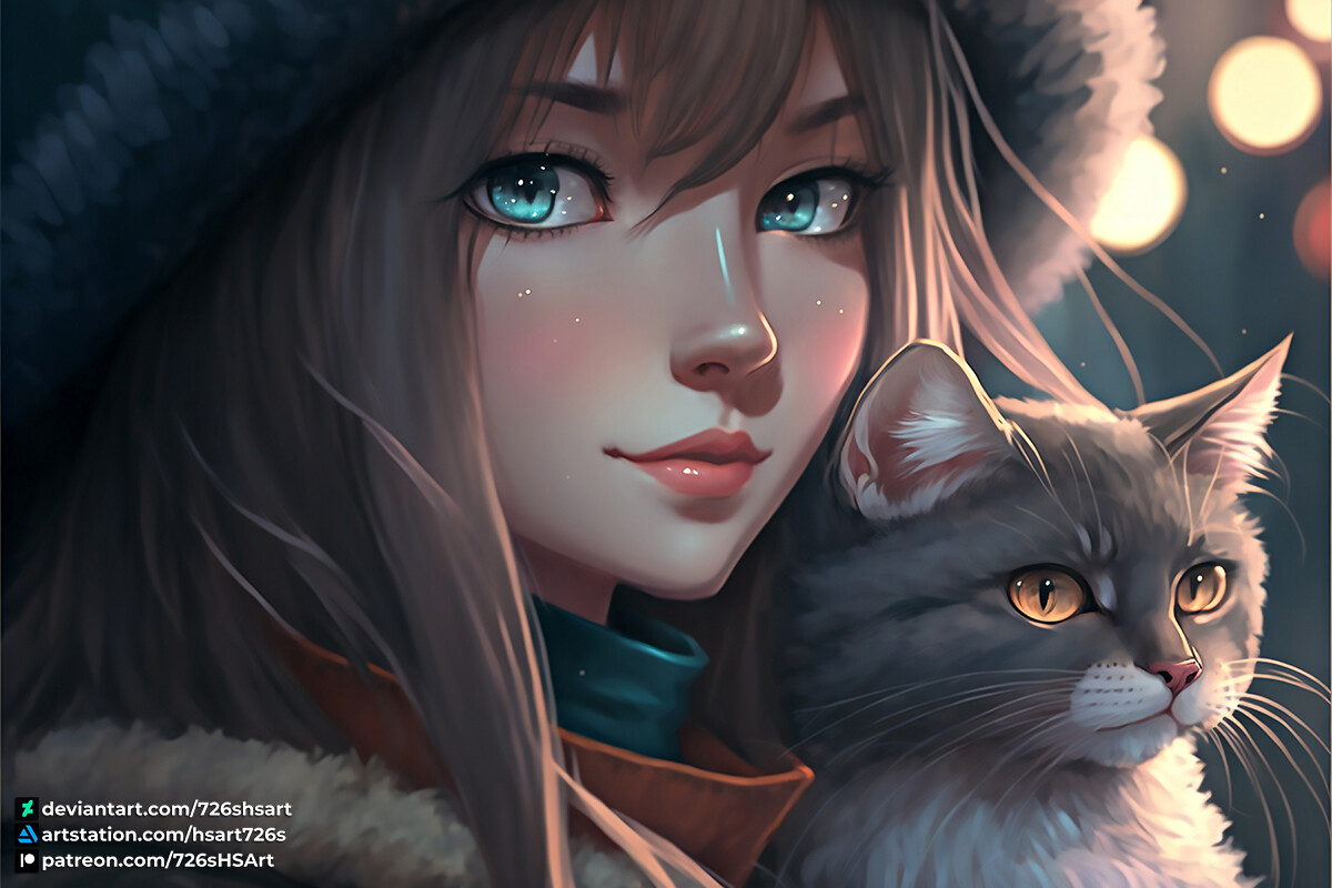 ArtStation 15 Cat Lover winter 9 artstation-15-cat-lover-winter-9