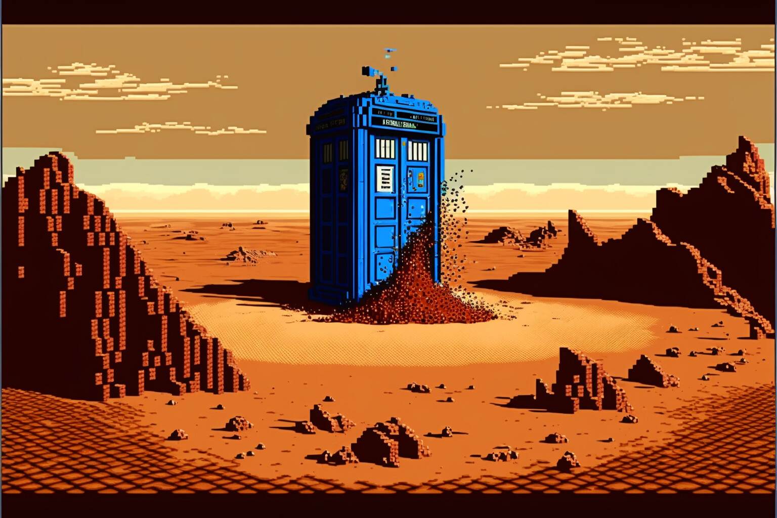 Tardis Minecraft Pixel Art