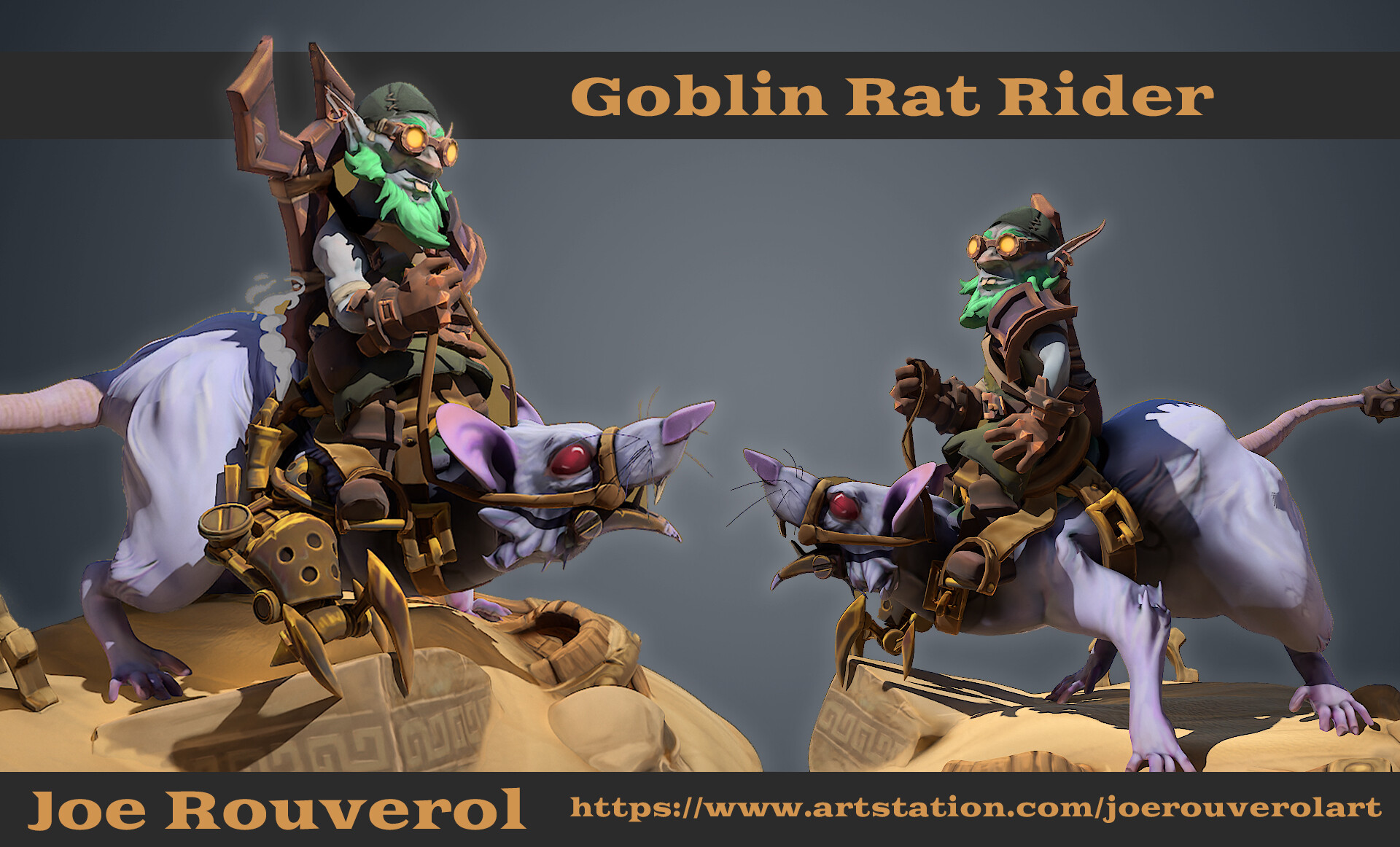 ArtStation Goblin Rat Rider