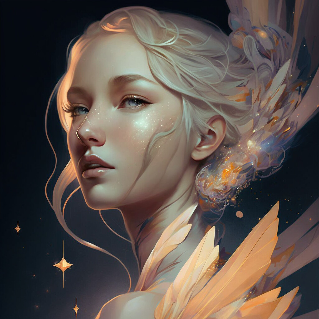 ArtGentle Stunning Moon Goddess In A Flowing Clothes artgentle-stunning-moon-goddess-in-a-flowing-clothes