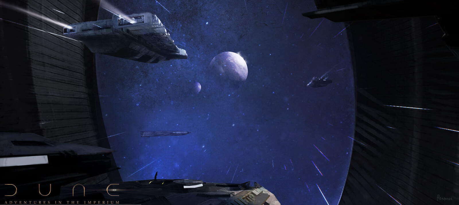 Spacescape : interior of  the Spacing Guild Heighliner