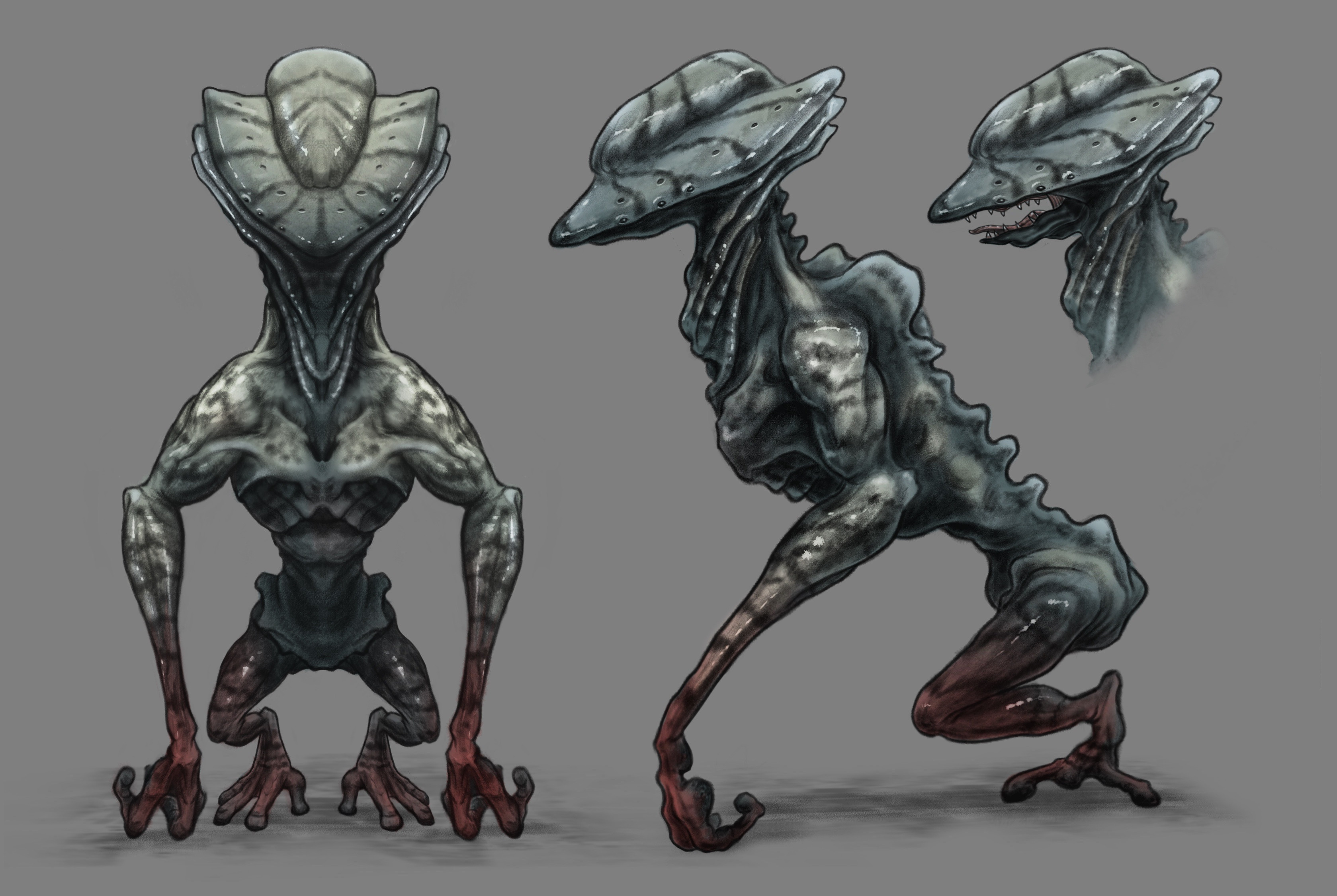 Variant 3 front, side, mouth detail.