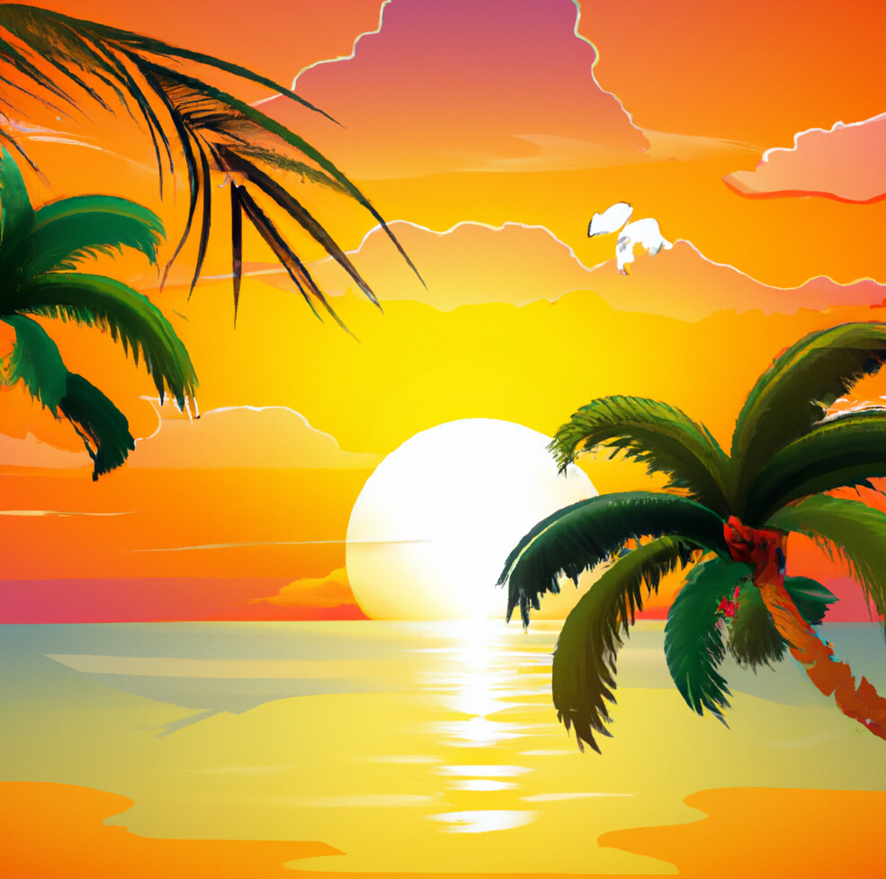 ArtStation - Tropical Beach Sunset