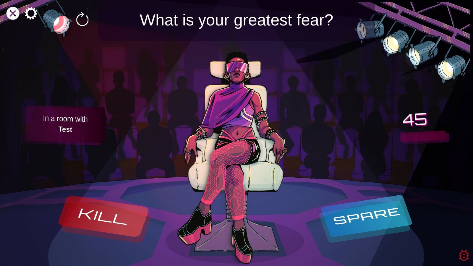 In-game screenshot of the female character.