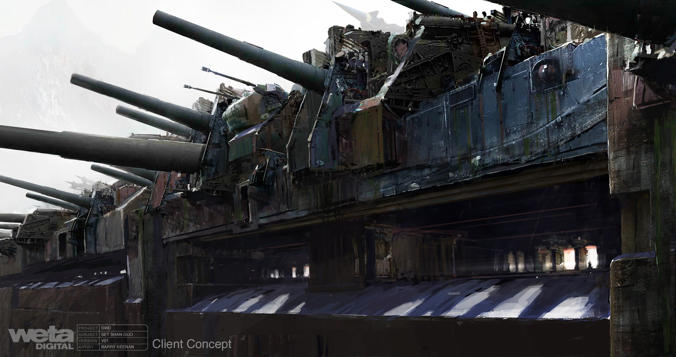 Pre-production concept painting by Nick Keller.