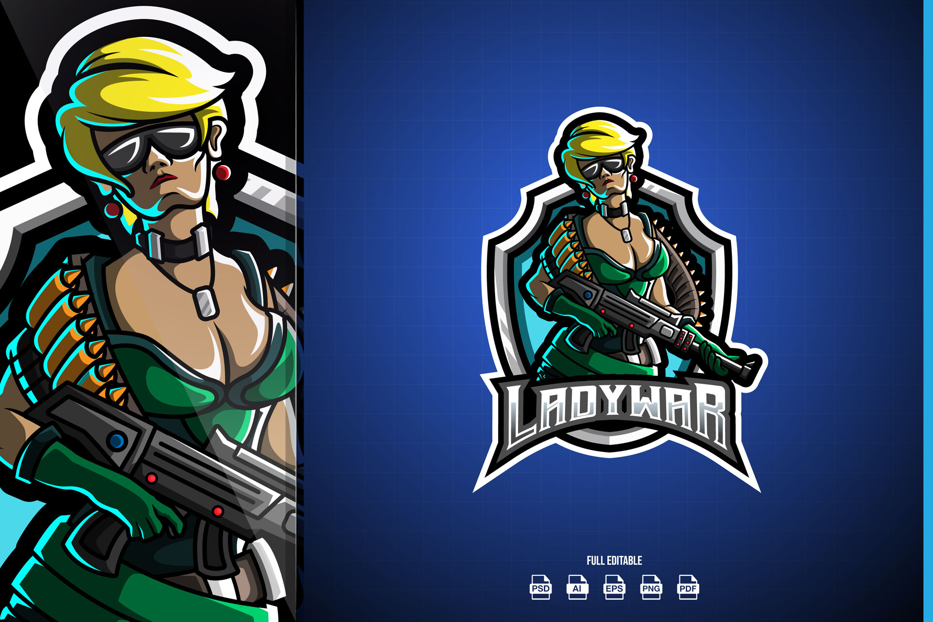 Rambo Girl E-Sport Logo by Stram MegastoreGFX — ProUser.Me