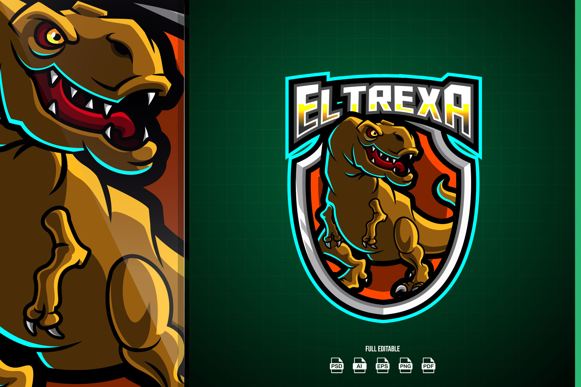 ArtStation - T-Rex Skull Esport Logo