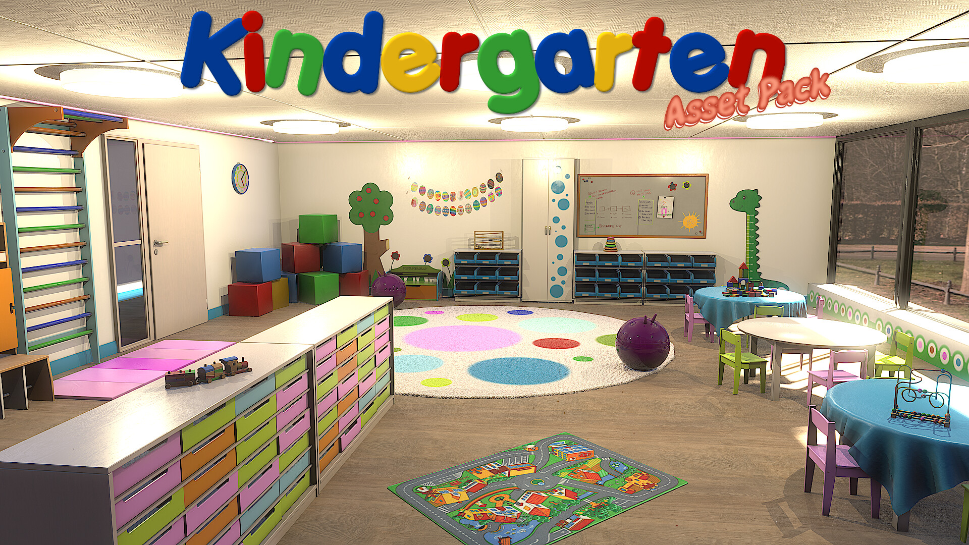 Artstation Low Poly Kindergarten Pack