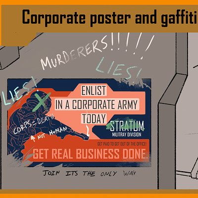 Matthew forgrave corporate poster and graffiti