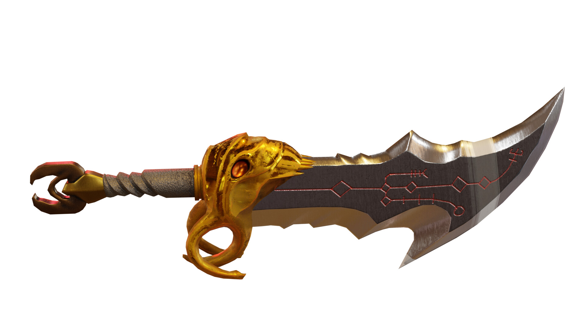 ArtStation Blades of chaos FanArt lowpoly