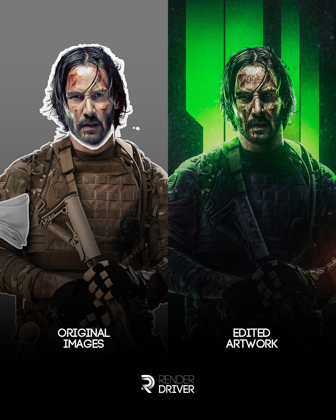 Render Driver John Wick as MW2 Operant.