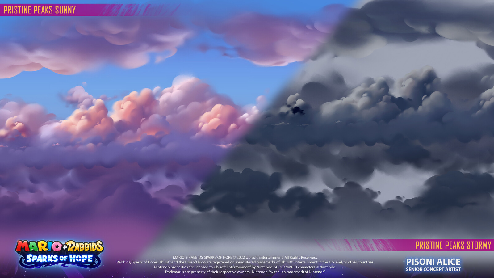 Skybox texture for sunny and stormy phases