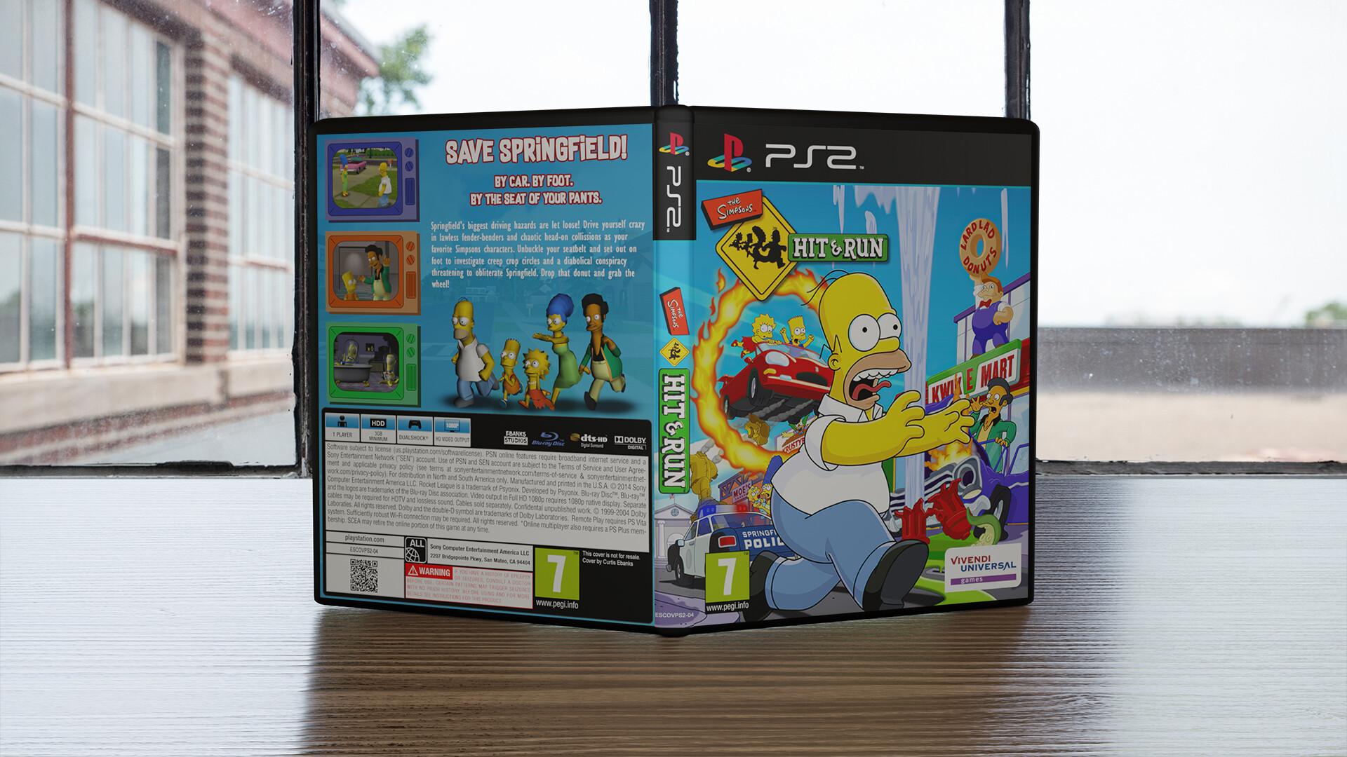 ArtStation - The Simpsons Hit & Run Custom PS2 Cover