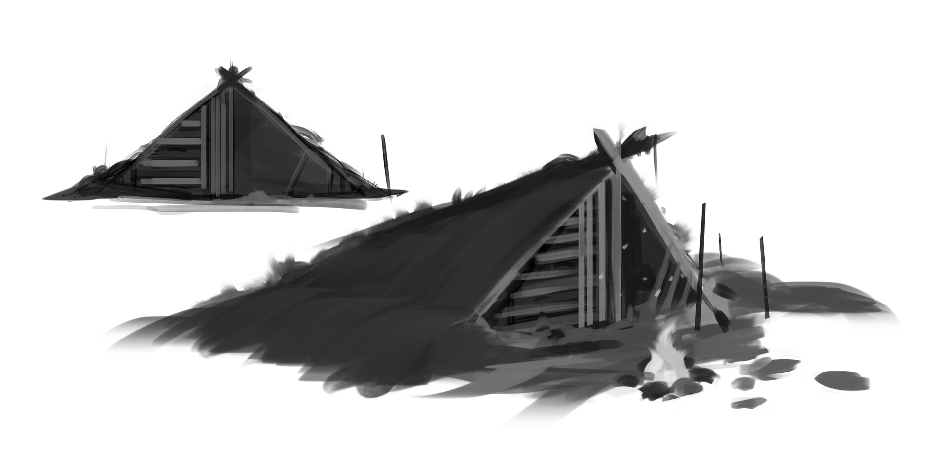 Alex Arnault-Ham Concept art - Medieval Storage Hut