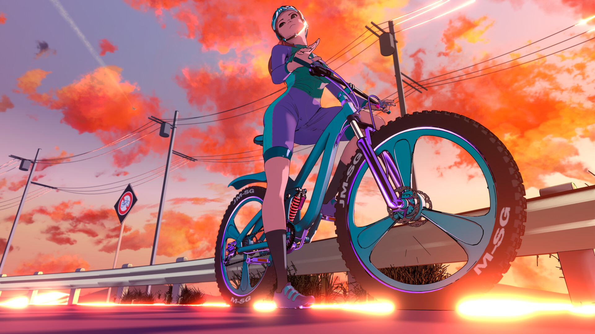 ArtStation - Lost cyclist-Anime ver