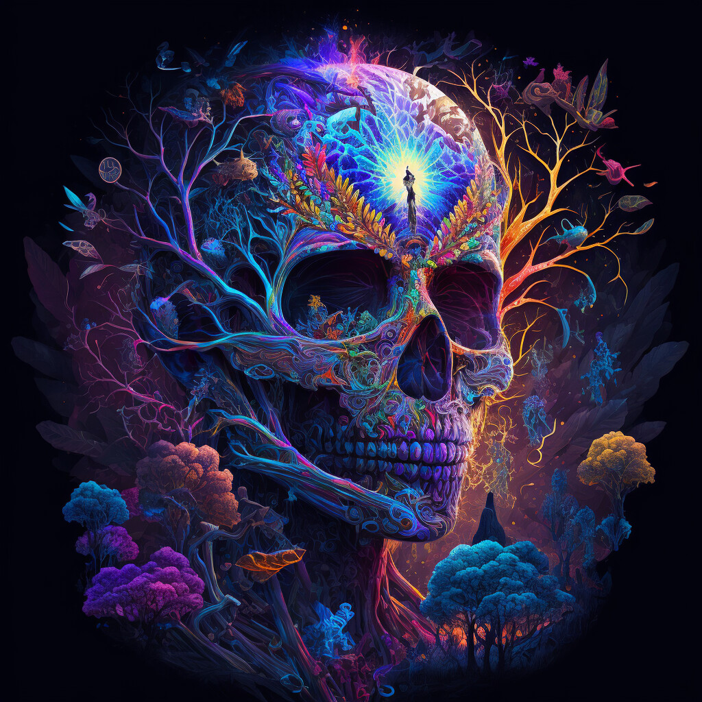 ArtStation - Psychedelic Skull 3
