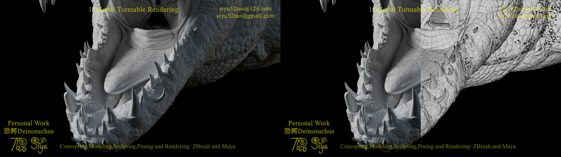 A Siyu Tao Demoreel of 恐鳄 Deinosuchus Part 3 Surfacing (Personal