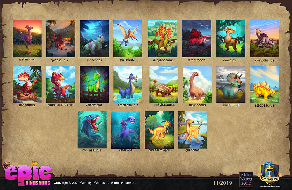 Dinosaur cards